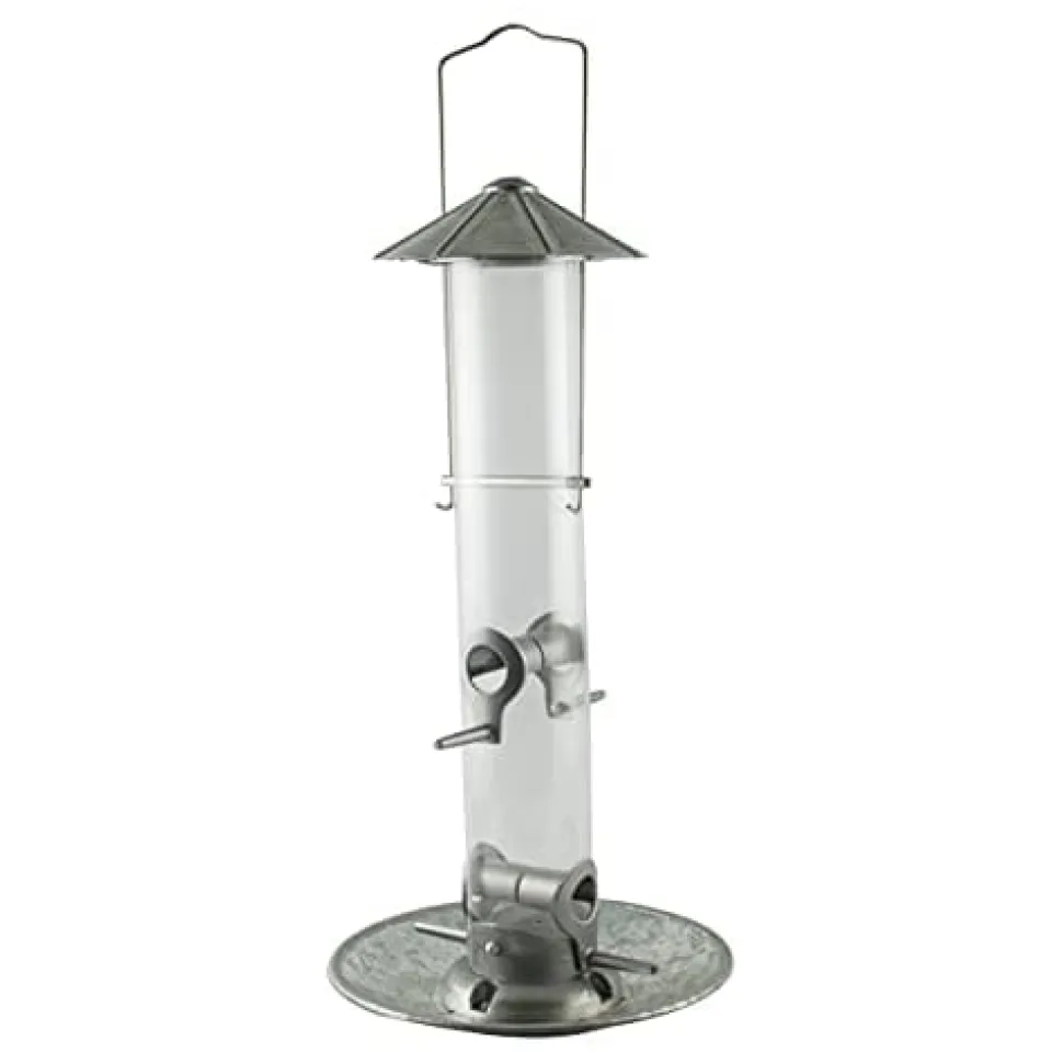 Audubon Rustic Farmhouse Silo Tube Type Feeder Mixed Seed - Nickel - 1.5 Lbs