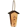 Audubon Ultimate Renewable Bamboo Tall Wooden Hopper Wild Bird Feeder - Tan and Brown - 1.5 Lbs Cap