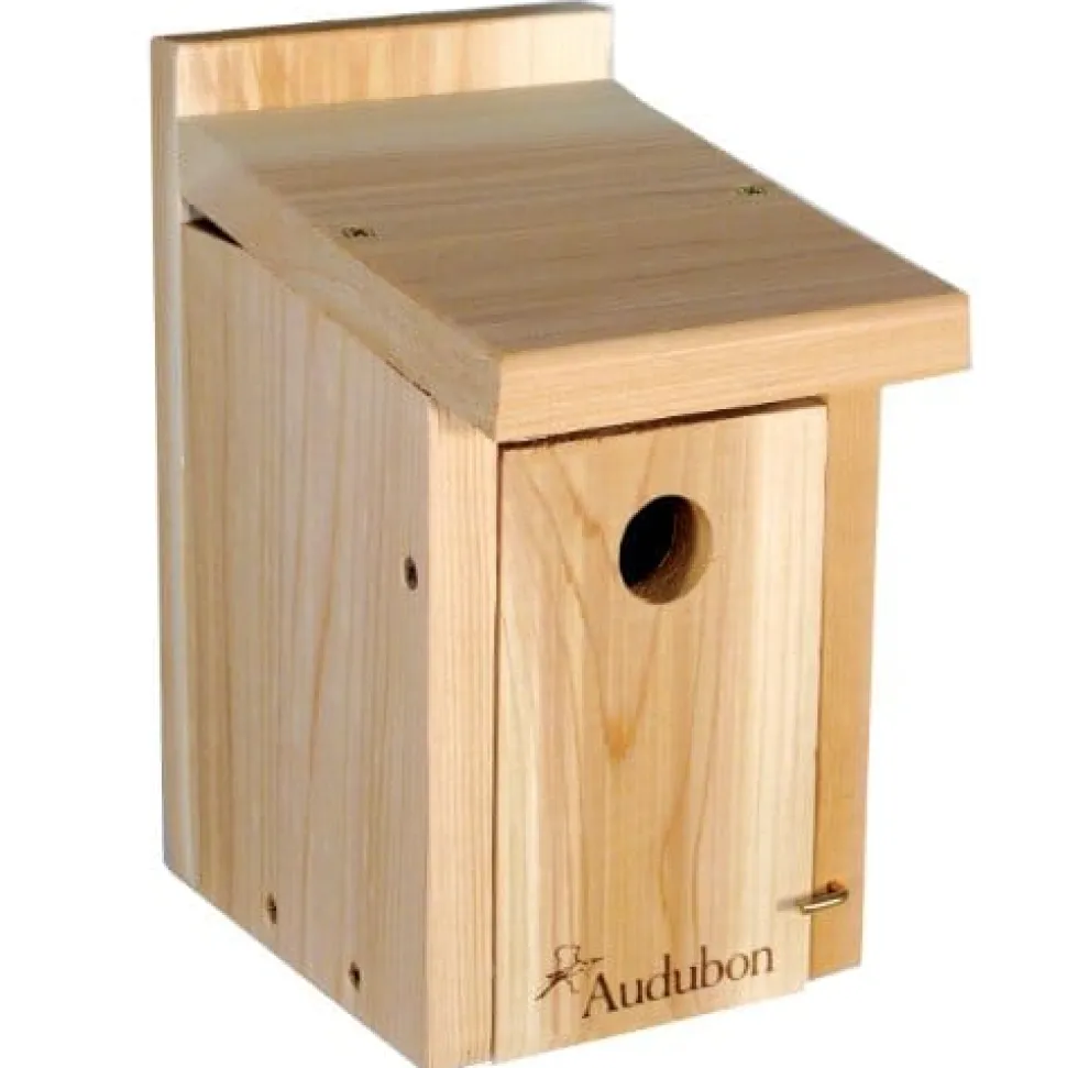 Audubon Wren/Chickadee Cedar Wild Bird House - Tan - 7.4 X 5.4 X 9.7 In