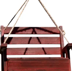 Backyard Essentials Hanging Porch Swing Wild Bird Feeder - Red - 4.63 X 8.36 X 5.75