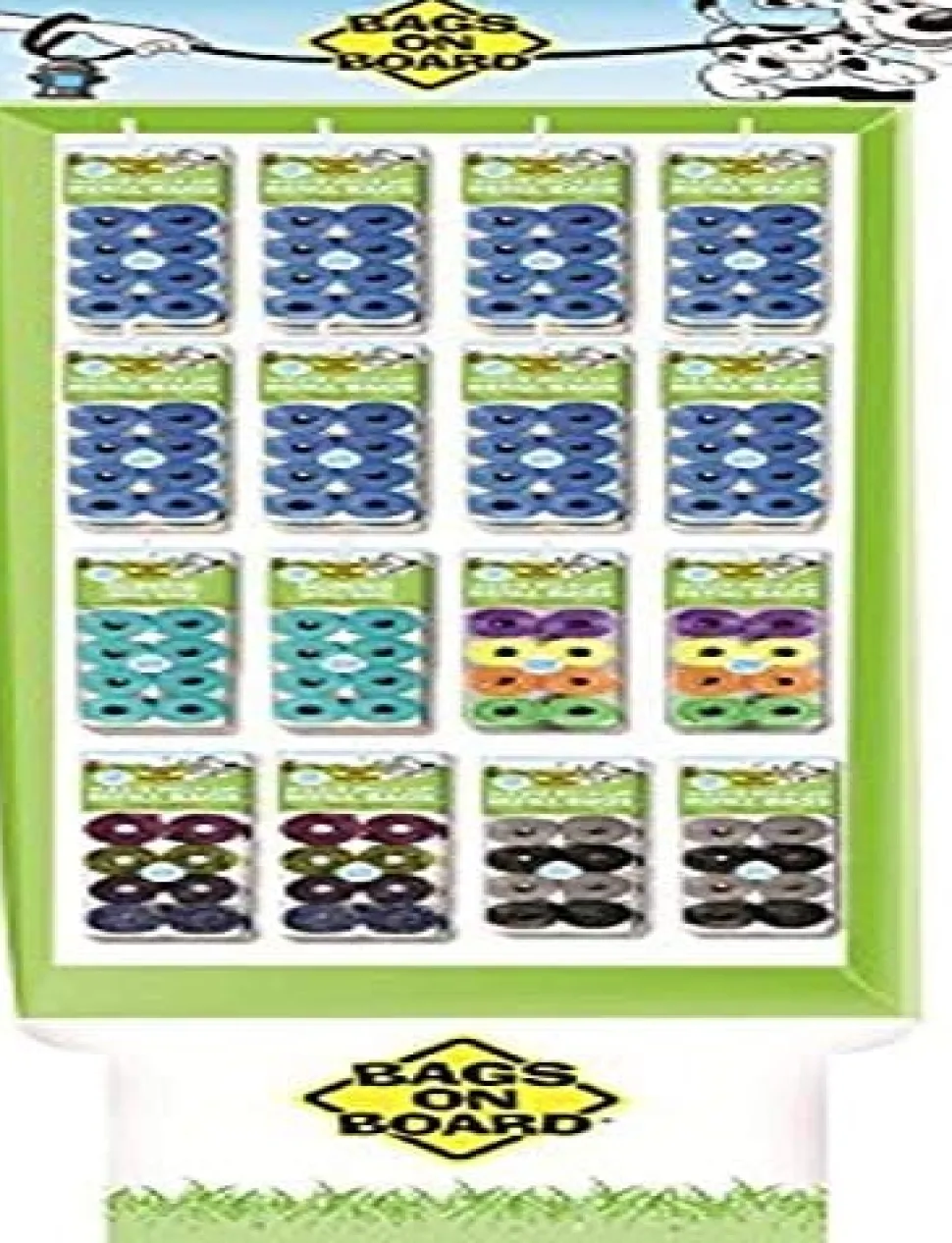 Bags On Board Refill Bags Display Dog Wastebags - Assorted - 32 Count