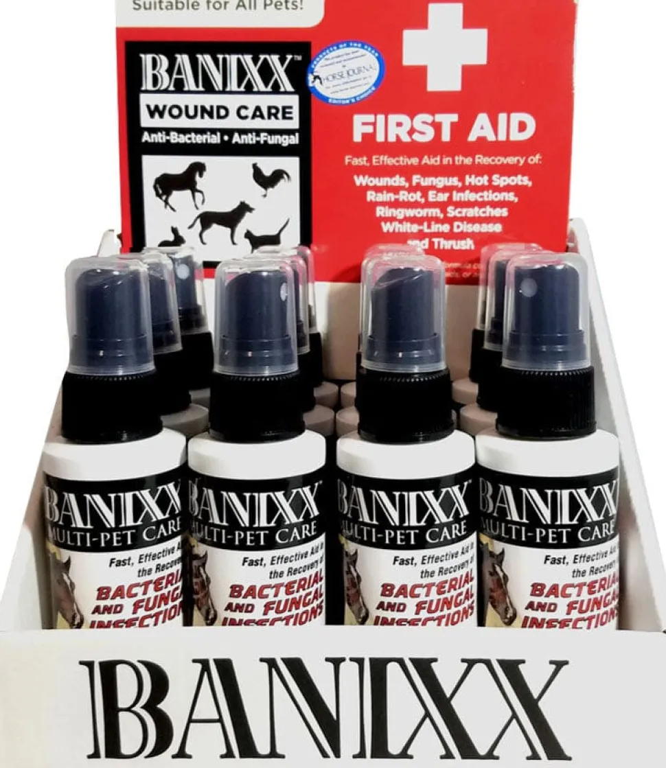 Banixx Wound Care Trial Size Spray Display Veterinary Supplies Sprays/Daubers - 2 Oz - 12 Count