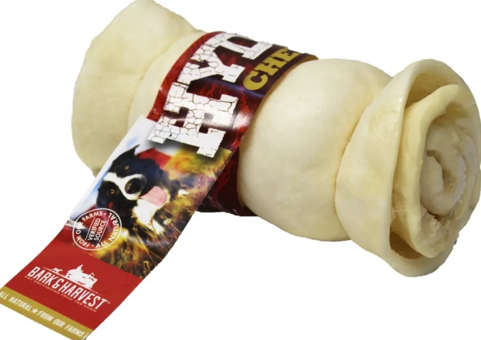 Bark + Harvest by Superior Farms HydeOut Cheek Roll Peanut Butter Flavored 5" - 6" Dog Natural Chews - Display Box - Case of 10