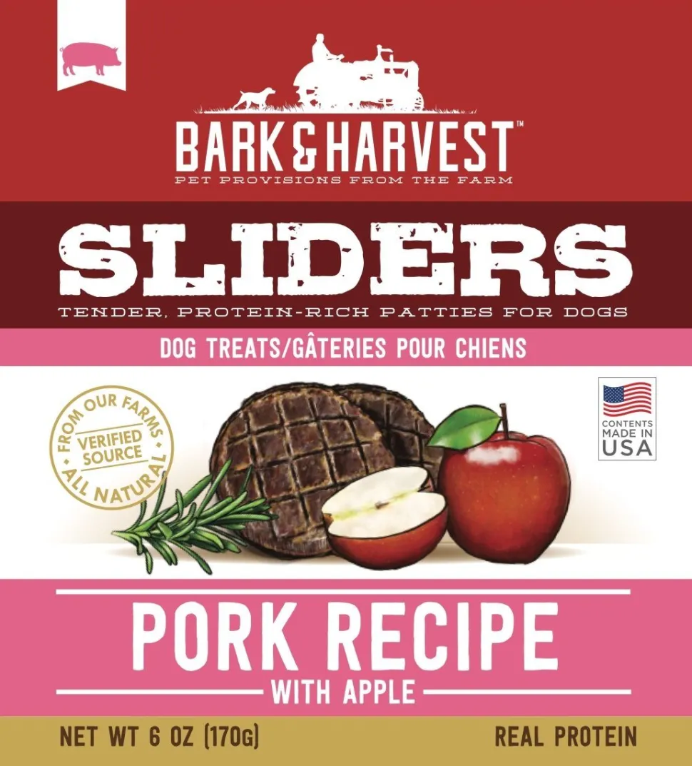 Bark + Harvest by Superior Farms Burgers Pork & Apple Dog Natural Chews - 6 oz Bag