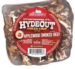 Bark + Harvest by Superior Farms HydeOut Beef Cheek Chips Applewood Smoke Flavored Dog Natural Chews - 3ct Bag