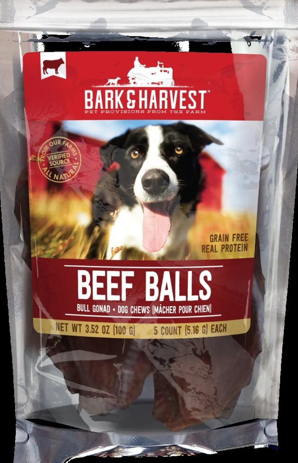 Bark + Harvest by Superior Farms Beef Balls Jerky Dog Natural Chews - 100g