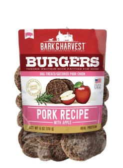 Bark + Harvest by Superior Farms Burgers Pork & Apple Refill Jar (2 Dog Natural Chews - 40ct bags)