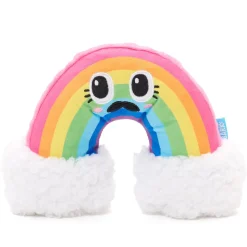 Bark Box Mr. Blue Sky Rainbow Crinkle Squeak and Plush Dog Toy