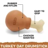 Bark Box Super Chewer Fall Fetch Stick Chicken Scented Rubber Dog Toy
