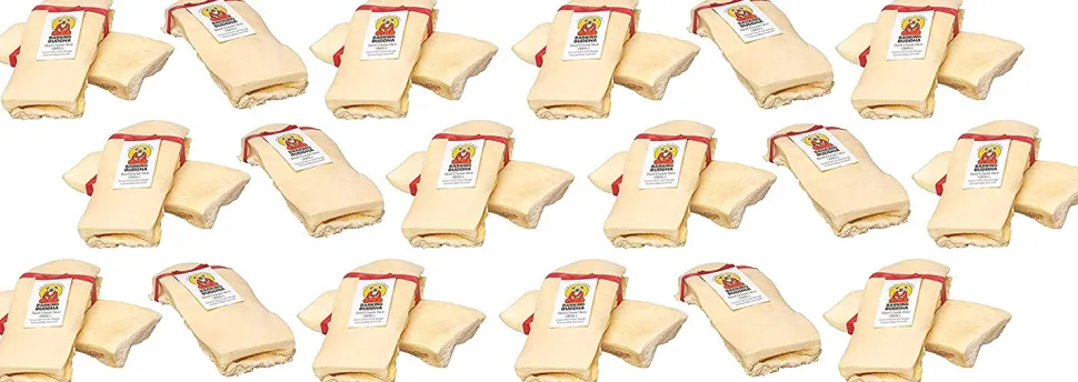 Barking Buddha Beef Cheek Slice Natural Dog Chews - 6 Inch - 30 Count