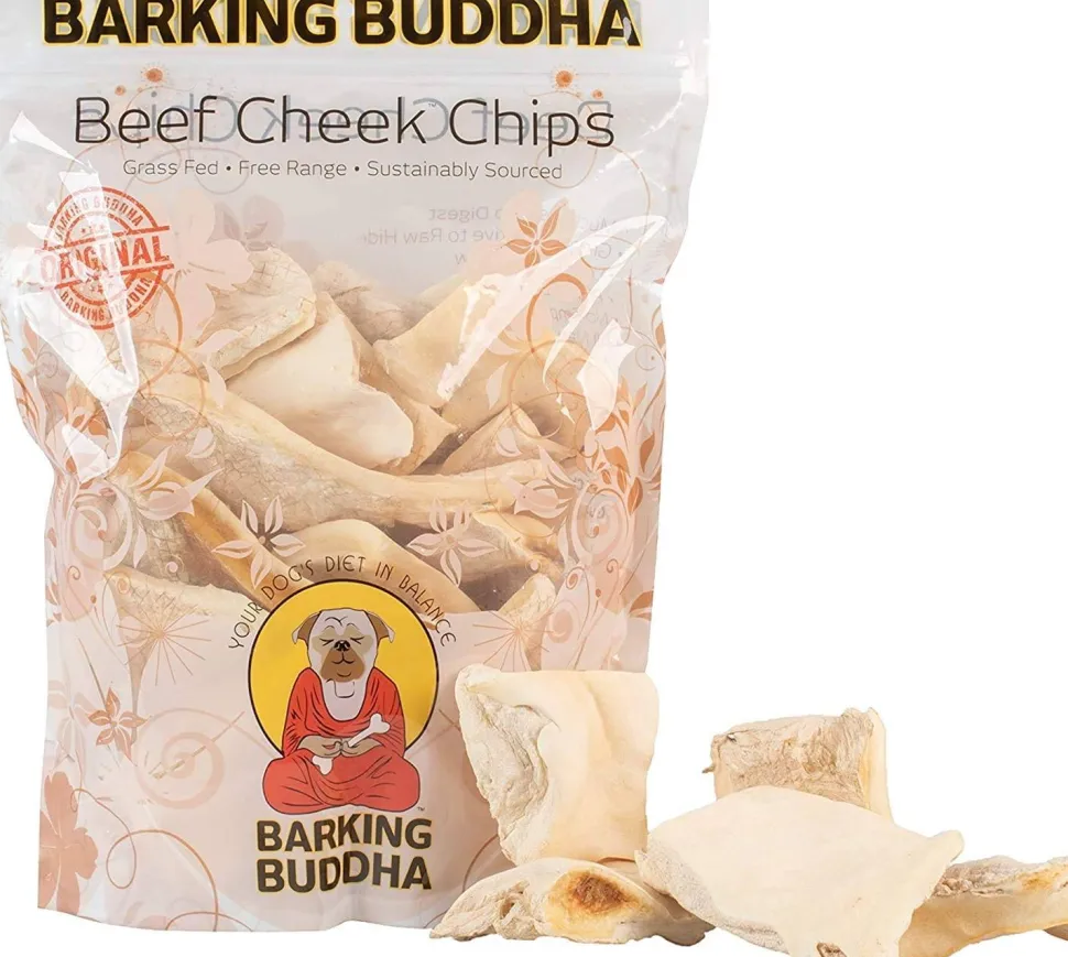 Barking Buddha Beef Cheek Chips Value bag Natural Dog Chews - 6 Count