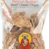 Barking Buddha Peanut Butter Beef Cheek Chips Natural Dog Chews - 1 lb - 6 Count
