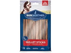 Barkworthies Beef Gullet Sticks 6'' inch Dog Chews - (12pk SURP)