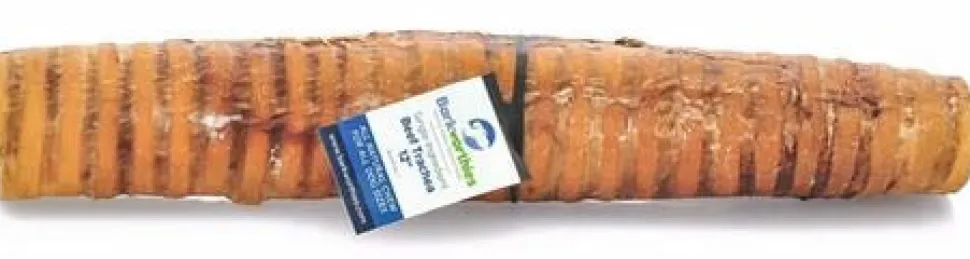 Barkworthies Beef Trachea Dog Chew Treat - 12" - 6 ct Case - Case of 1