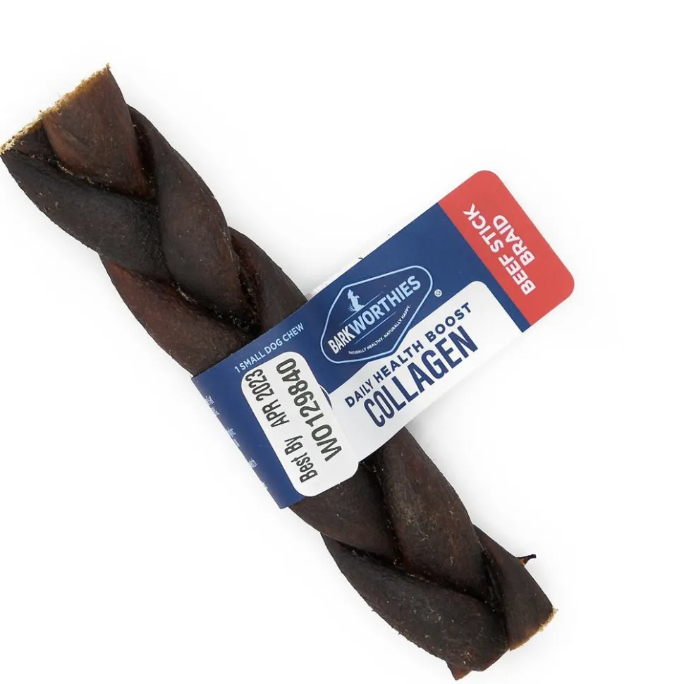 Barkworthies Collagen 5" Braided Stick Sticks for Dogs - 50 ct Case - Case of 1