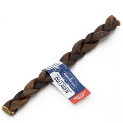Barkworthies Collagen 9" Braided Stick Sticks for Dogs - 25 ct Case - Case of 1