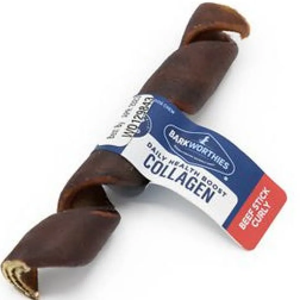 Barkworthies Collagen 5" Curly Sticks for Dogs - 25 ct Case - Case of 1