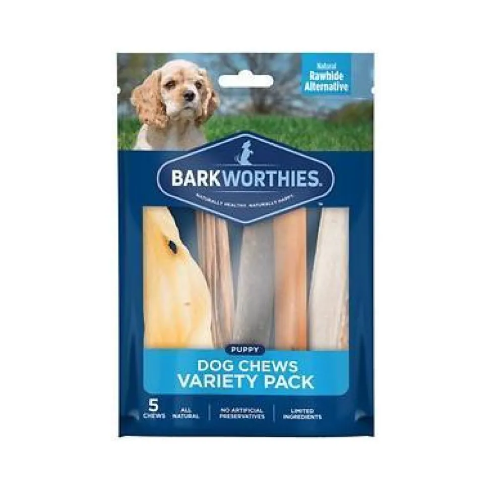 Barkworthies Puppy Variety Pack Dog Chew Treats -