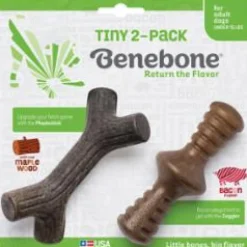 Benebone Dog Chews Zaggler & Bacon TINY - 2 Pack