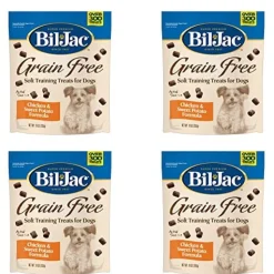 Bil-Jac Grain-Free Soft Training Dog Treats Soft and Chewy Dog Treats - Chicken and Sweet Potato - 10 Oz - 8 Pack
