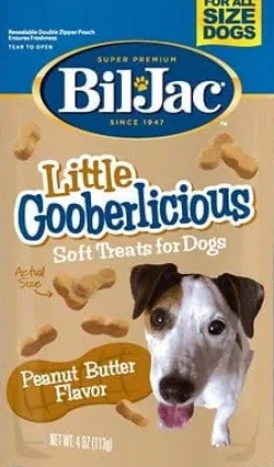 Bil-Jac Little Gooberlicious Soft and Chewy Dog Treats - Peanut Butter - 4 Oz - 10 Pack