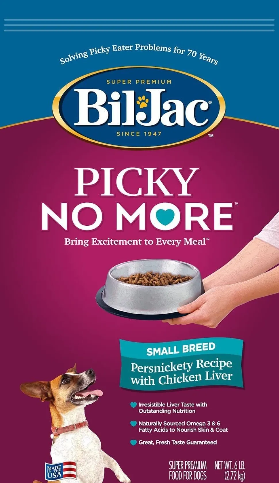 Bil-Jac Picky No More Small Breed Dry Dog Food - Chicken - 6 Lbs