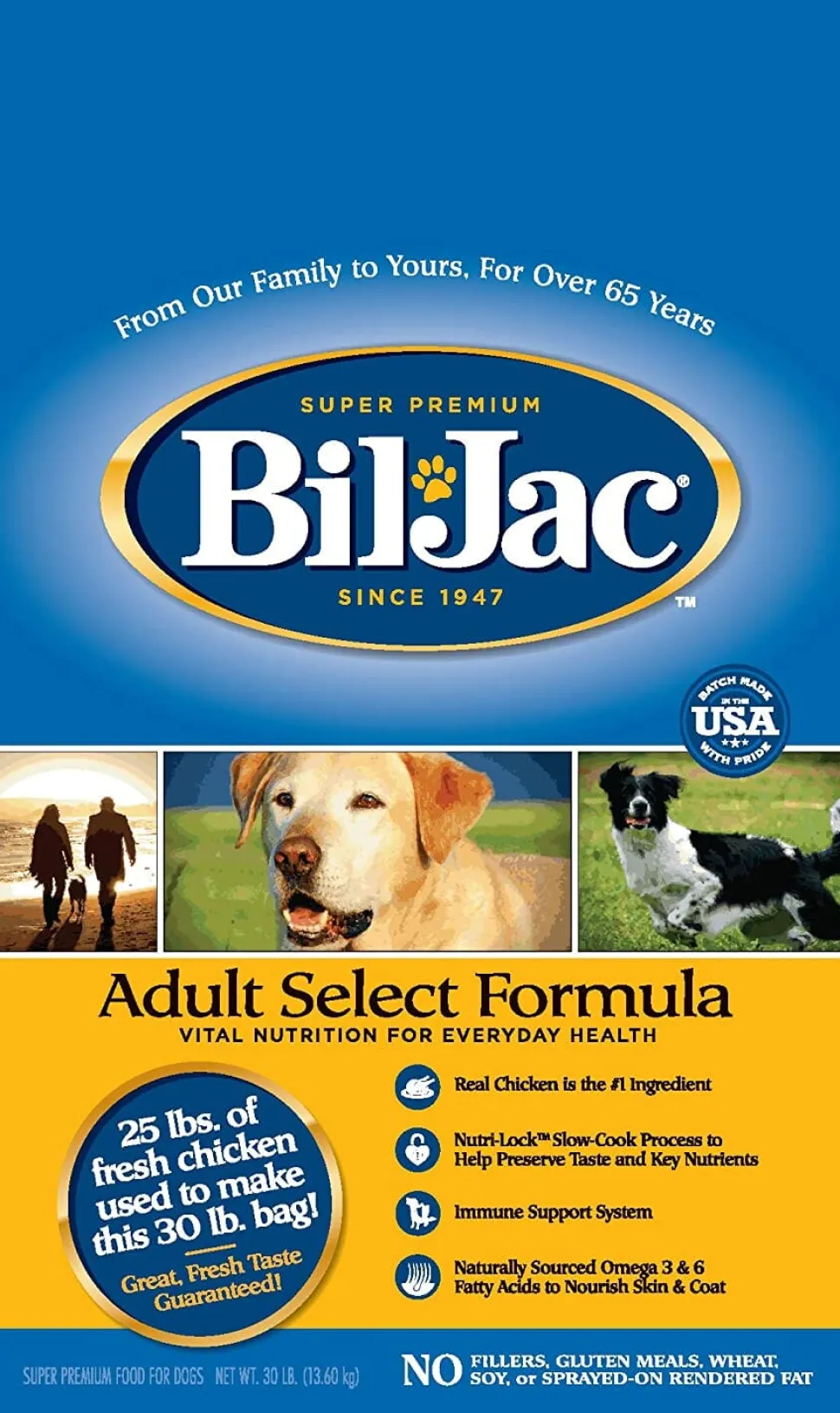 Bil-Jac Select Adult Dry Dog Food - Chicken - 30 Lbs
