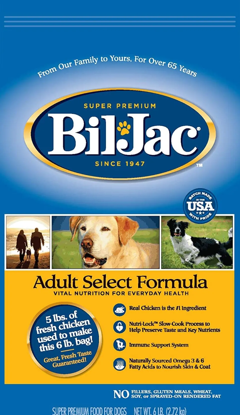Bil-Jac Select Adult Dry Dog Food - Chicken - 6 Lbs