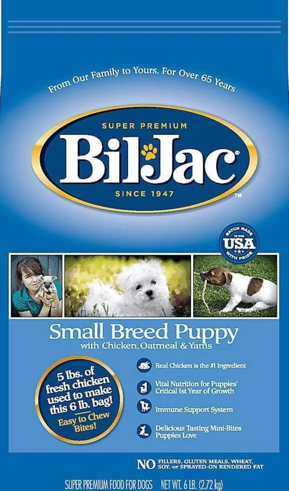 Bil-Jac Small Breed Puppy Dry Dog Food - Chicken - 6 Lbs