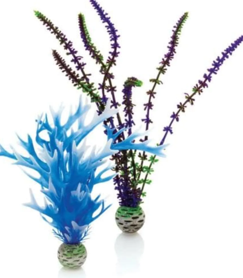 Biorb Aquarium Plant Ornament - Blue/Purple - Medium - 2 Count
