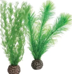 biOrb Feather Fern Set Plastic Aquarium Plant - Green - Small - 2 Pack