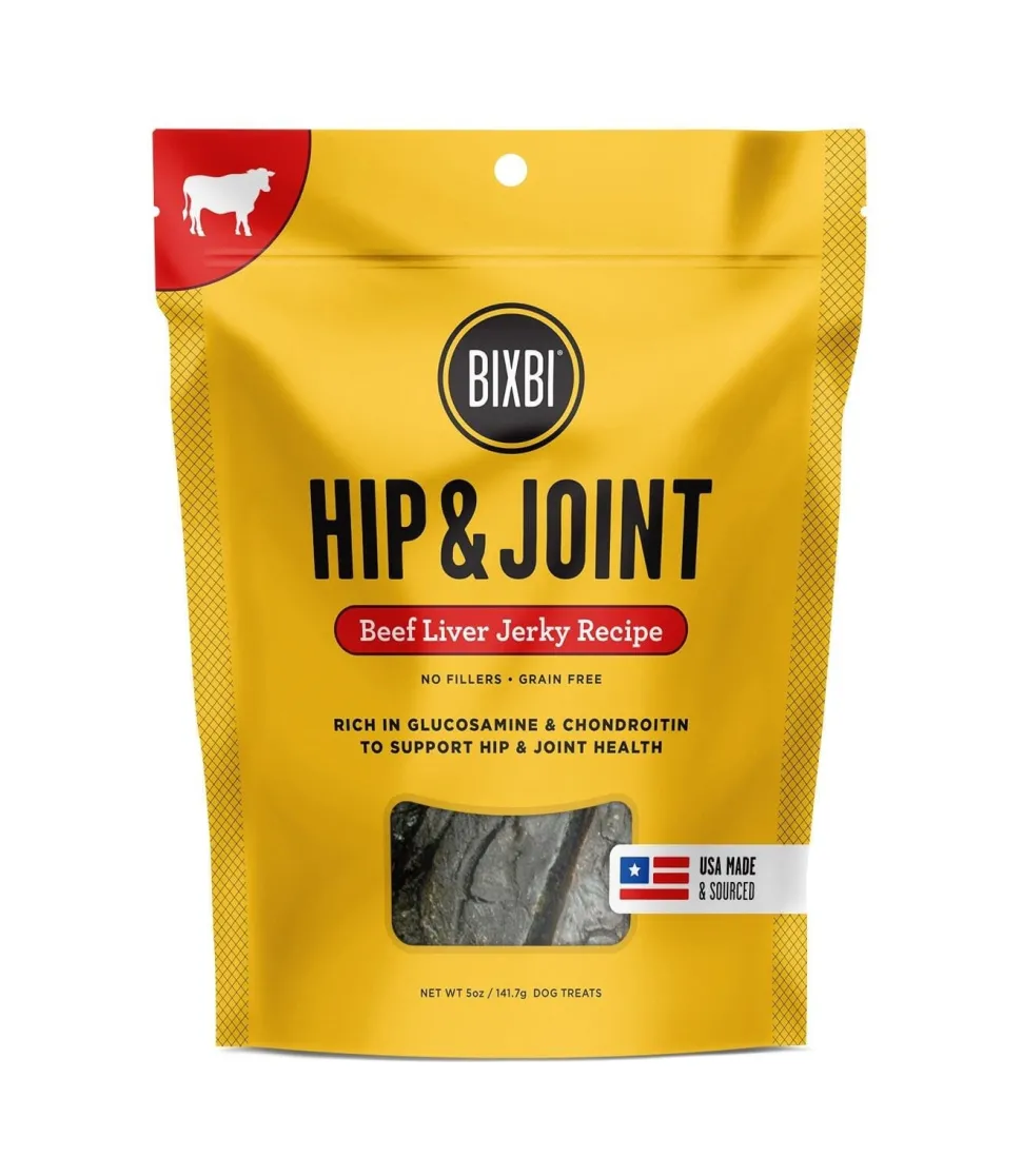Bixbi Hip and Joint Beef Liver Jerky Dog Treats - 5 Oz