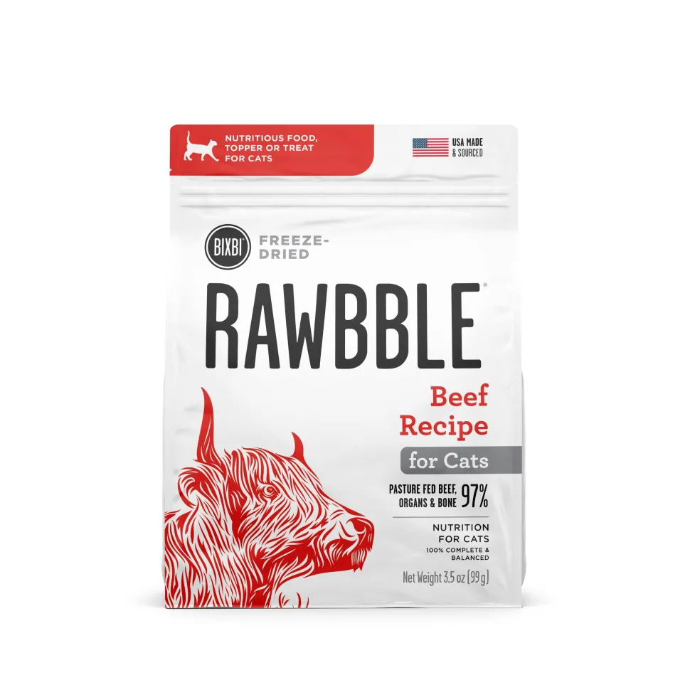 Bixbi Rawbble Beef Recipe Freeze-Dried Cat Food - 3.5 Oz