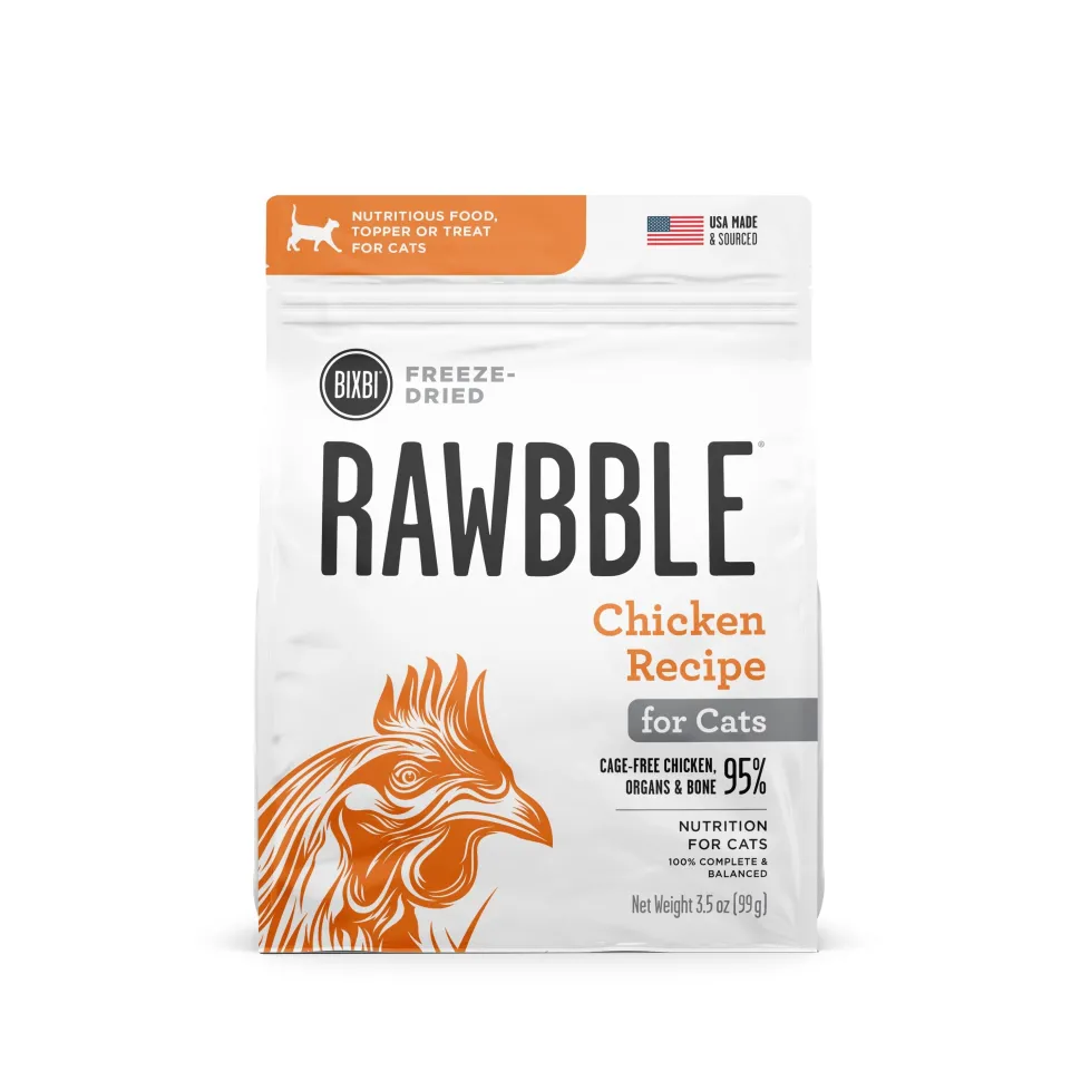 Bixbi Rawbble Chicken Recipe Freeze-Dried Cat Food - 3.5 Oz