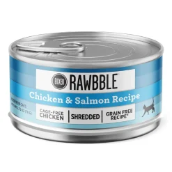 Bixbi Rawbble Shredded Chicken and Salmon Canned Cat Food - 2.75 Oz - Case of 24