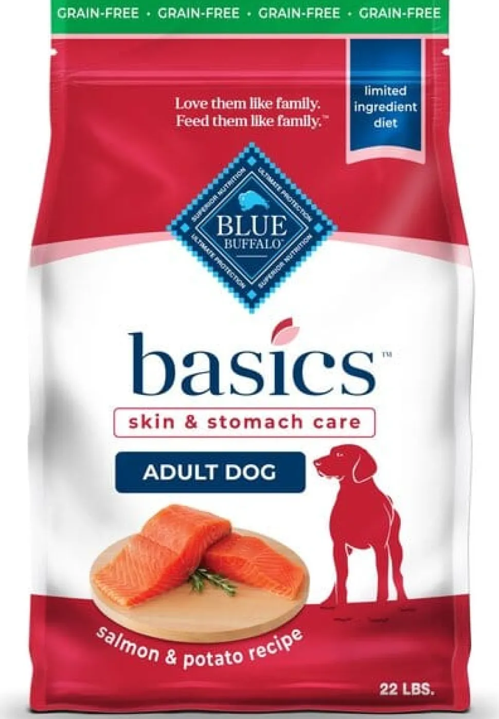Blue Buffalo Basics Grain-Free Salmon Adult Dry Dog Food - 11 Lbs