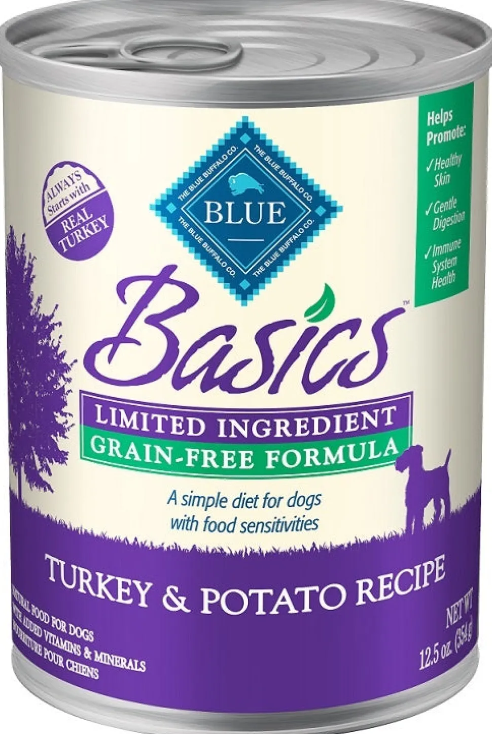 Blue Buffalo Basics Grain Free LID Turkey and Potato Recipe Adult Canned Dog Food