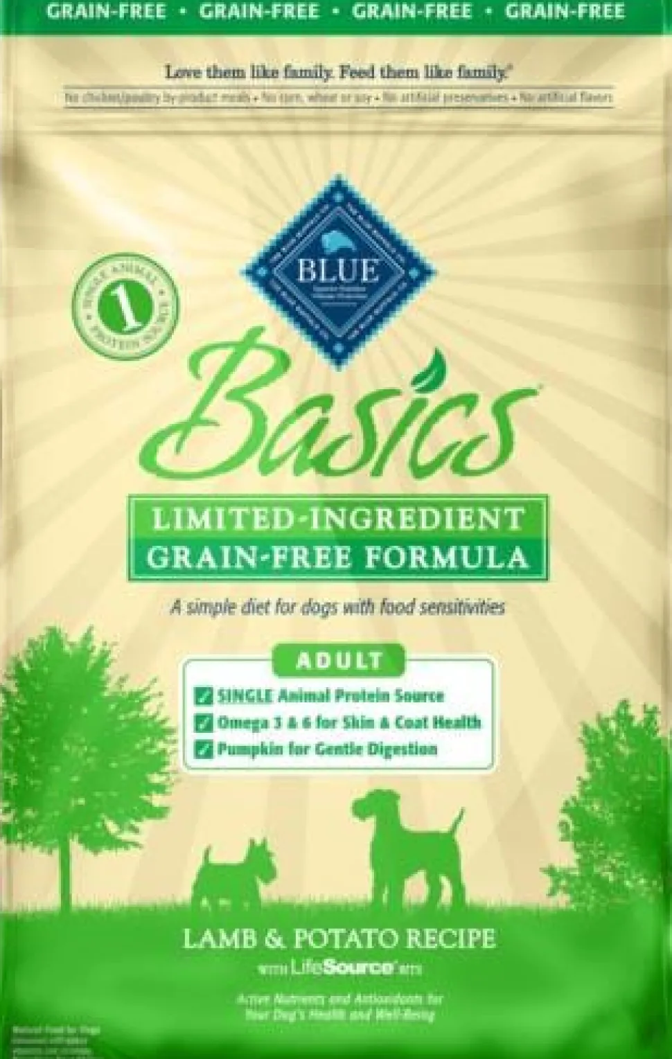 Blue Buffalo Basics Grain Free Adult Lamb & Potato Recipe Dry Dog Food