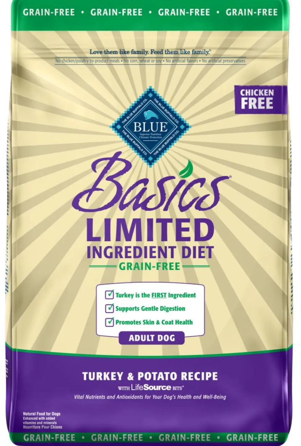 Blue Buffalo Basics Grain Free Adult Turkey and Potato Dry Dog Food
