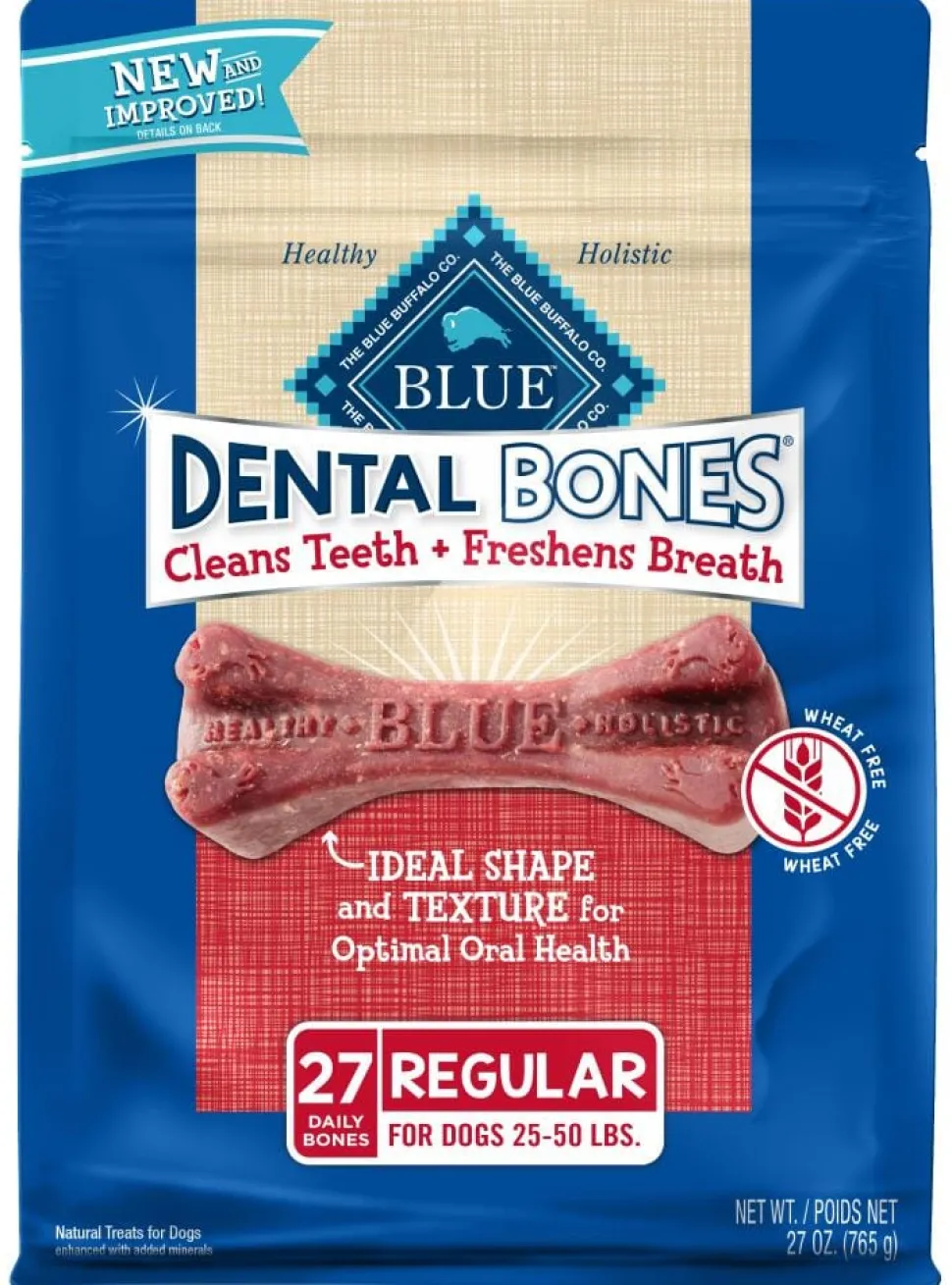 Blue Buffalo Blue All Natural Dental Bones Dog Treats