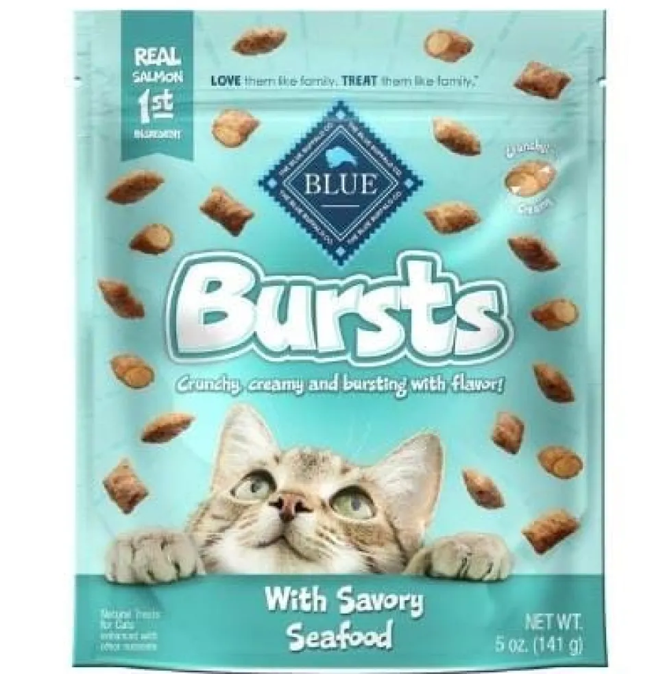 Blue Buffalo Bursts Crunchy and Creamy Seafood Crunchy Cat Treats