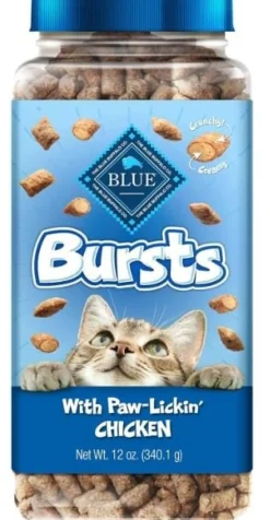 Blue Buffalo Bursts Crunchy and Creamy Chicken Crunchy Cat Treats - 12 Oz