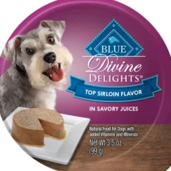 Blue Buffalo Devine Delights Top Sirloin Wet Dog Food Trays - 3.5 Oz - Case of 12