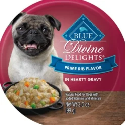 Blue Buffalo Devine Delights Small-Breed Beef Prime Rib in Gravy Wet Dog Food - 3.5 Oz - 12 Trays
