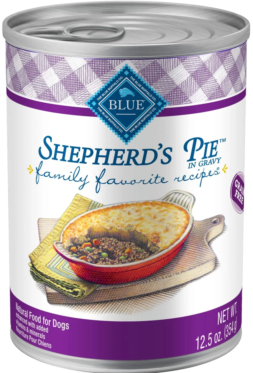 Blue Buffalo Family Favorites Shephard's Pie Beef in Gravy Canned Dog Food - 12.5 Oz - Case of 12