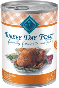 Blue Buffalo Family Favorites Turkey Day Feast Canned Dog Food - 12.5 Oz - Case of 12