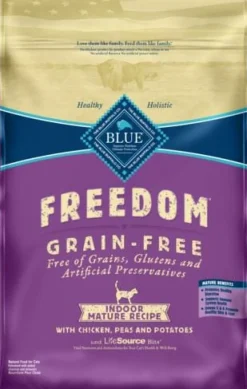Blue Buffalo Freedom Indoor Mature Adult Dry Cat Food - 11 Lbs