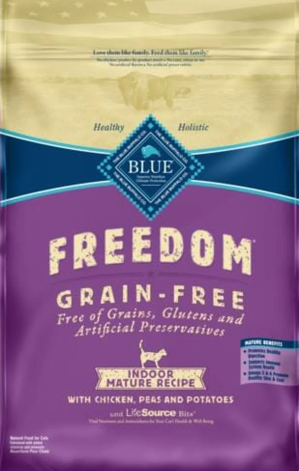 Blue Buffalo Freedom Indoor Mature Adult Dry Cat Food - 11 Lbs