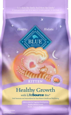 Blue Buffalo Healthy Growth Natural Chicken & Brown Rice Kitten Dry Cat Food