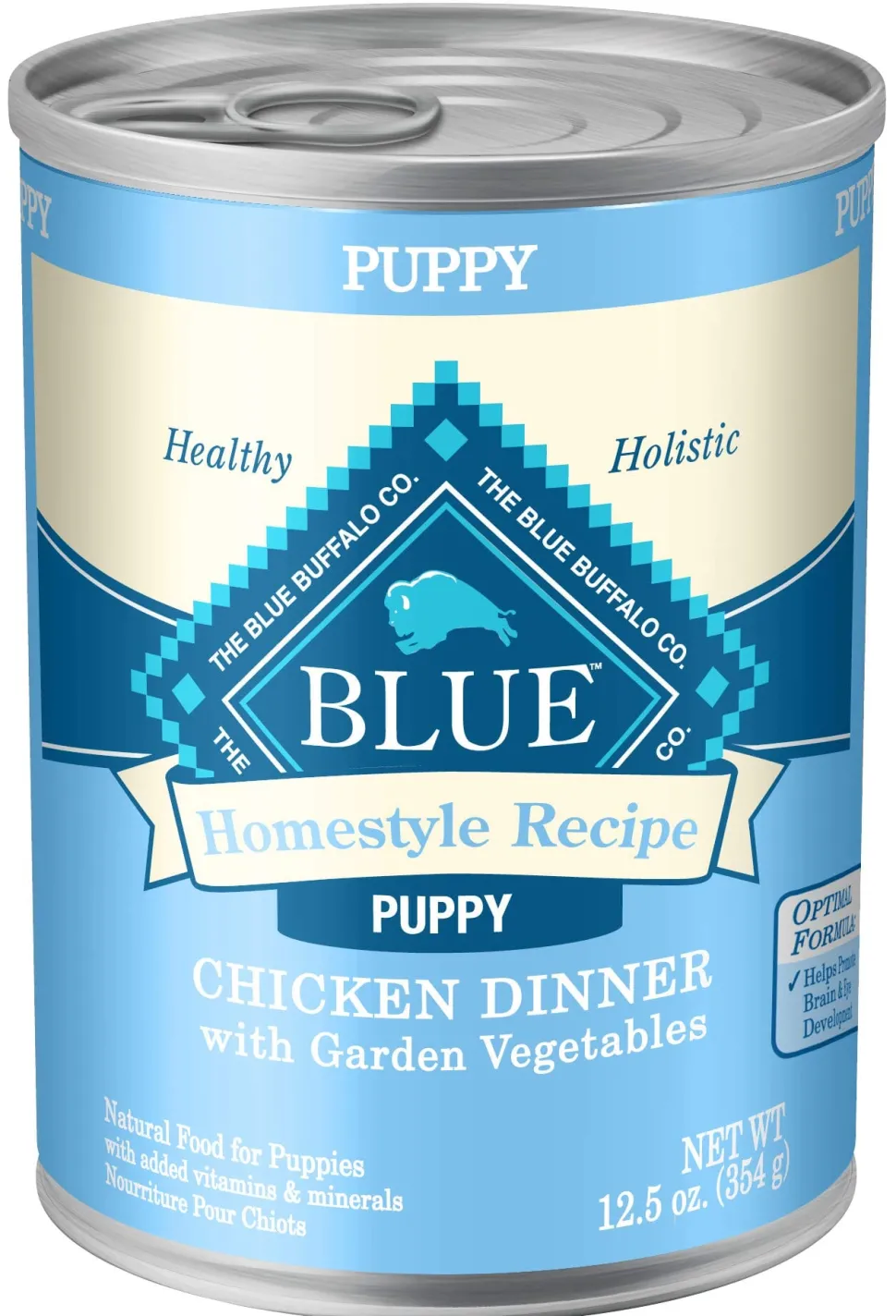 Blue Buffalo Homestyle Recipe Chicken Natural Puppy Canned Dog Food - 12.5 Oz - Case of 12